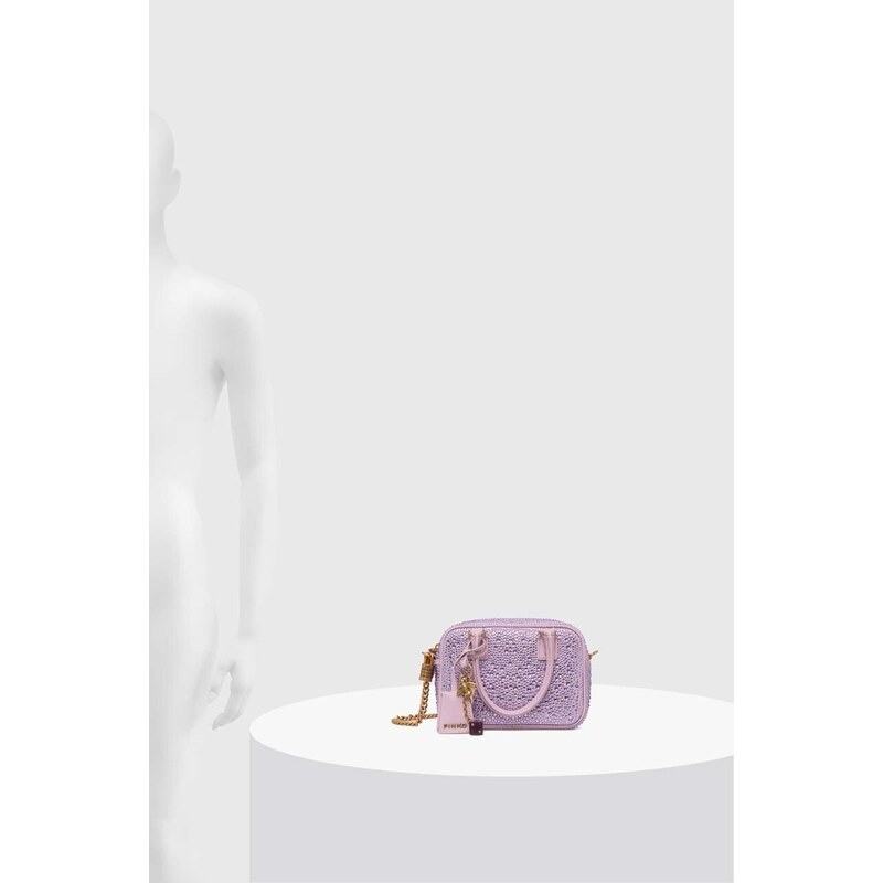 Pinko borsa in pelle scamosciata colore violetto 102791 A1KO