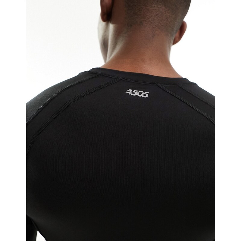 ASOS 4505 - Icon - Base layer da allenamento attillato quick dry a maniche lunghe nero