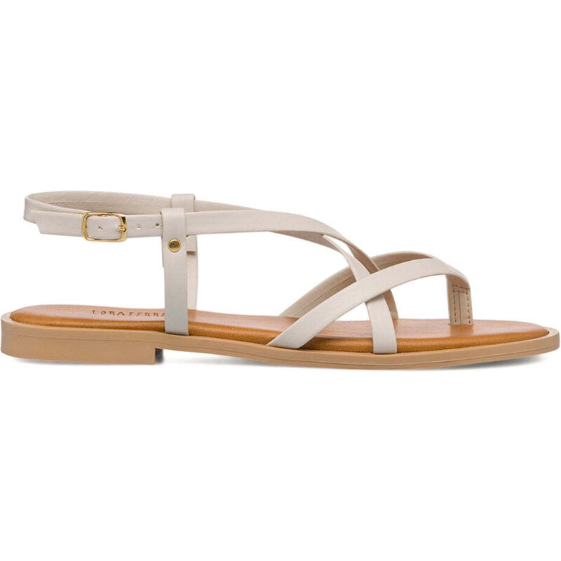 Sandali infradito da donna bianco avorio Lora Ferres