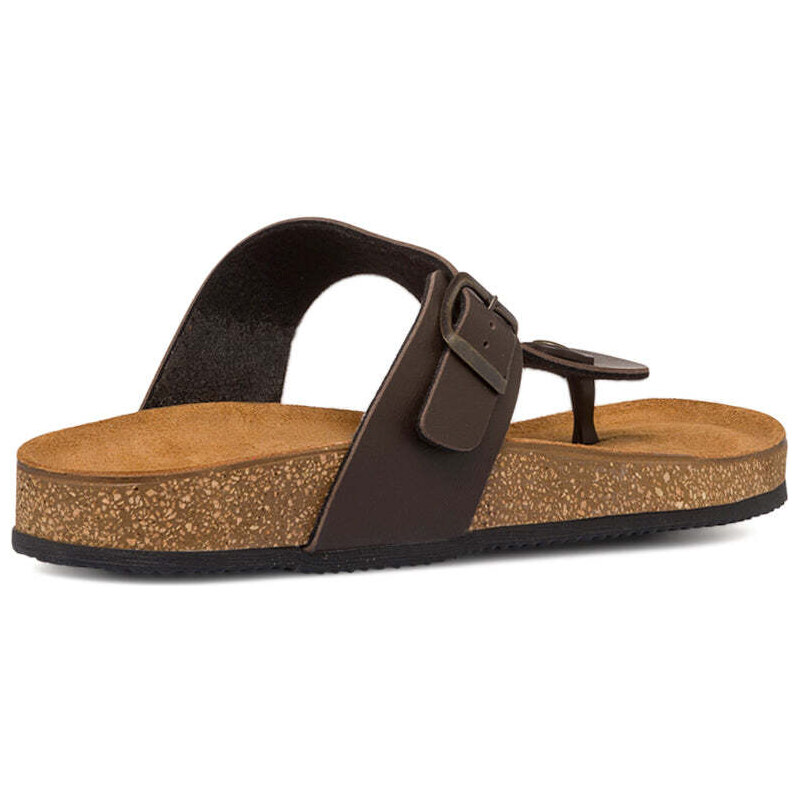 ONCAI Infradito Da Uomo Spiaggia Estiva In Pelle Punta Post Sandali Ortopedico Arch Support Scivoli Sportivi Yoga Suola In Schiuma Pantofole Marrone