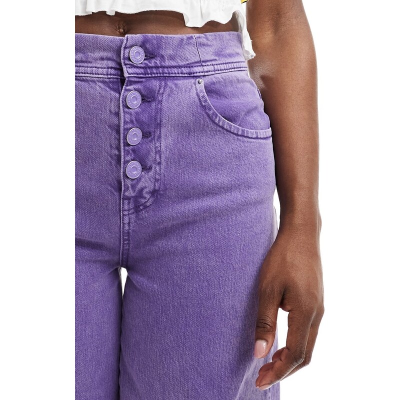 Scalpers - Jeans culotte in denim viola