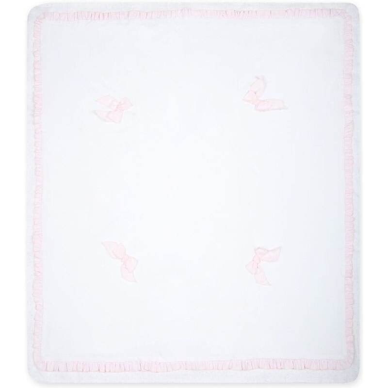 LA STUPENDERIA KIDS Coperta bianca/rosa neonata