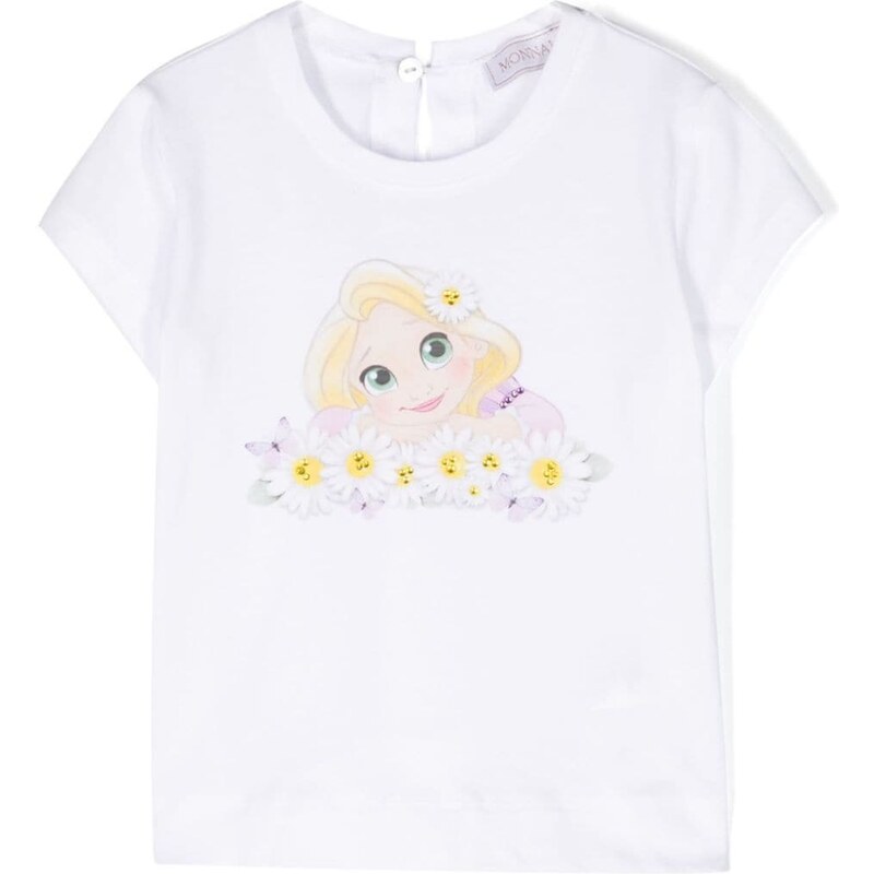 MONNALISA KIDS T-shirt neonata bianca Rapunzel