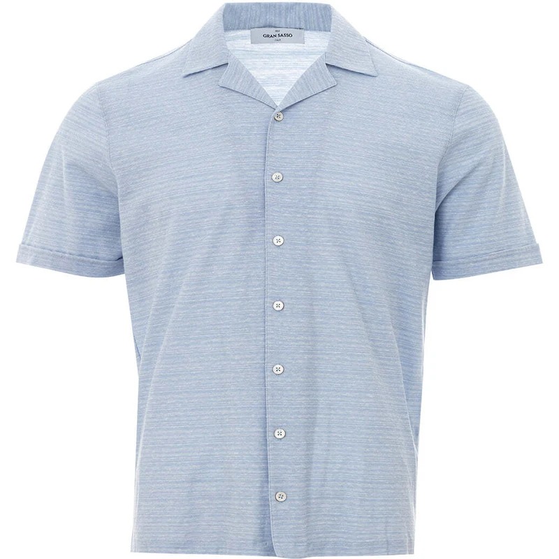 Camicia Uomo FYLTR Manica Corta, Colore Executive Blue, Vestibilità Alpha, Eleganza Semplice