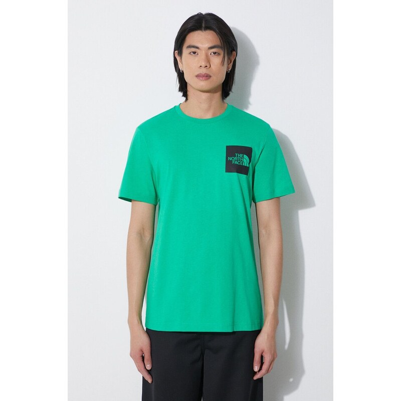 The North Face t-shirt in cotone M S/S Fine Tee uomo colore verde NF0A87NDPO81