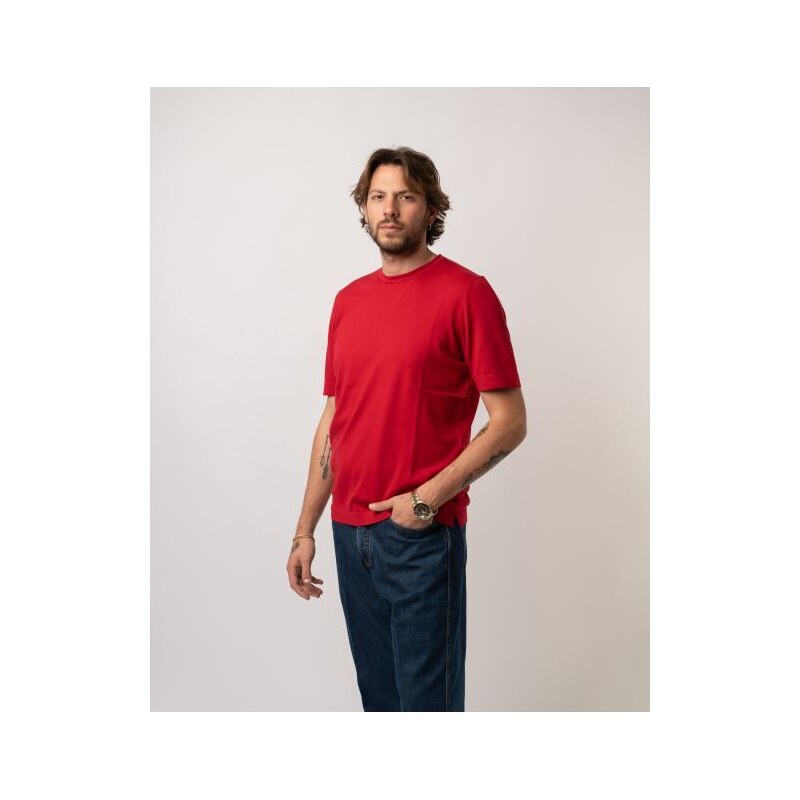 LA FILIERA t-shirt crepe ciliegia