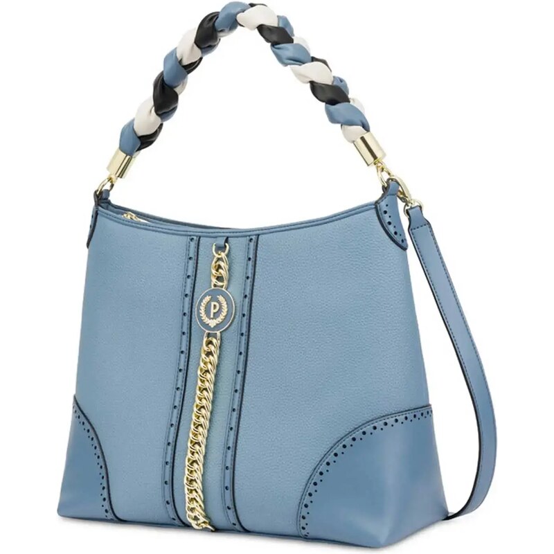 Fan-O-Menal Borsa In Feltro Ricamato Grigio – Croce Svizzera – Spalla Donna - 2