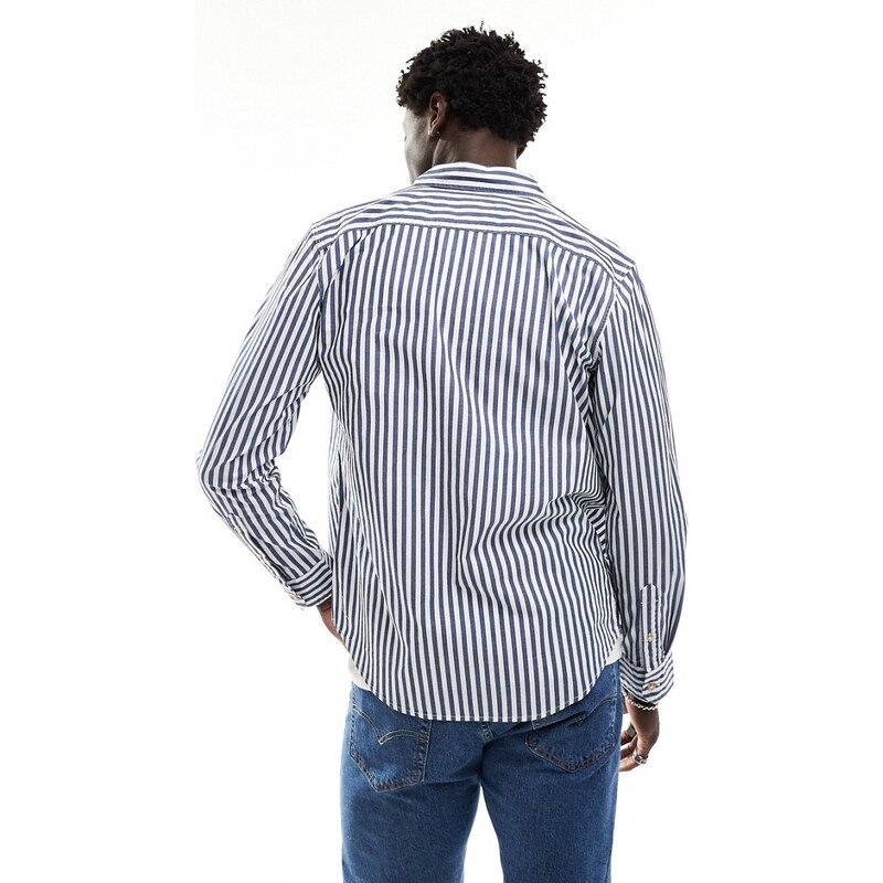 Camicia Casual Da Uomo In Cotone E Lino, A Maniche Lunghe, A - Foto 9