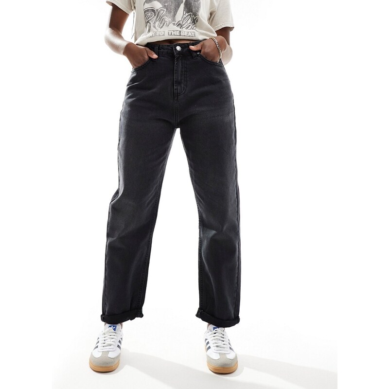 Bershka - Jeans super skinny nero slavato con strappi