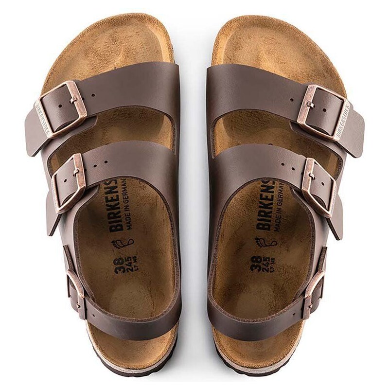 Birkenstock sandali Milano uomo colore marrone 34701