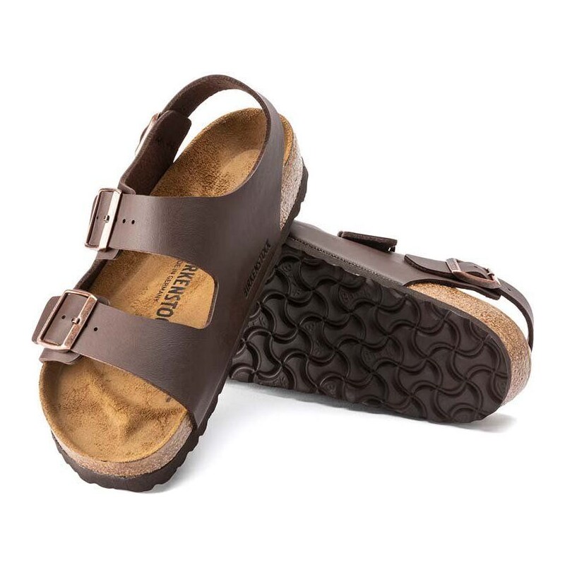 Birkenstock sandali Milano uomo colore marrone 34701