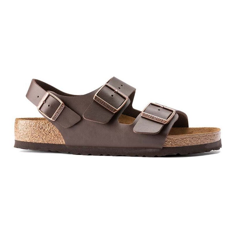 Birkenstock sandali Milano uomo colore marrone 34701