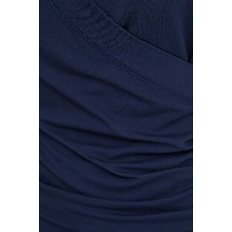 Lauren Ralph Lauren camicia a maniche lunghe colore blu navy 200824366