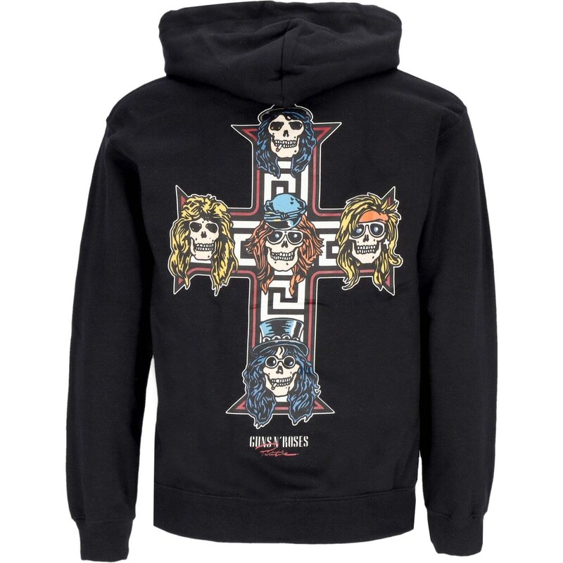 Primitive Felpa Cappuccio Uomo Cross Hoodie X Guns N Roses Black primitive-felpa-cappuccio-uomo-cross-hoodie-x-guns-n-roses-black