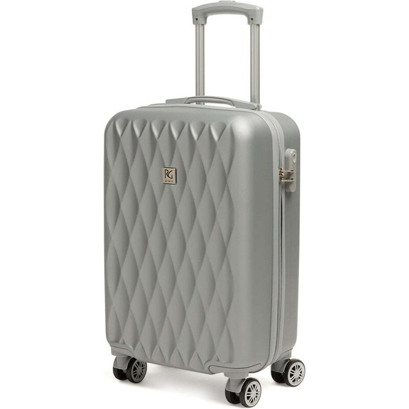 Trolley bagaglio a mano argento in ABS Romeo Giglio