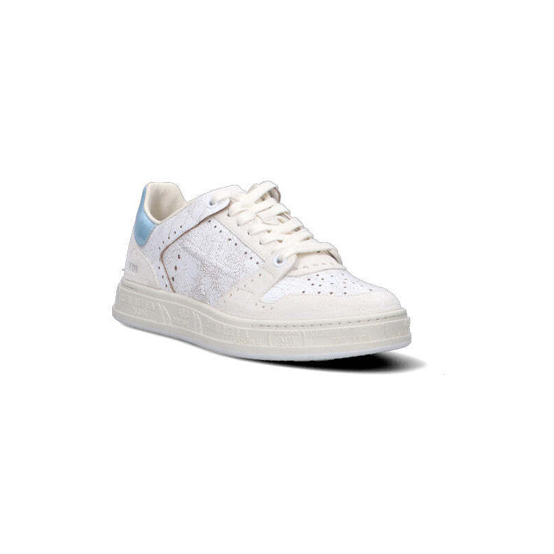 PREMIATA Sneaker donna bianca/azzurra in pelle SNEAKERS