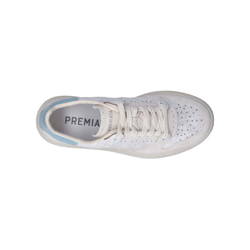 PREMIATA Sneaker donna bianca/azzurra in pelle SNEAKERS