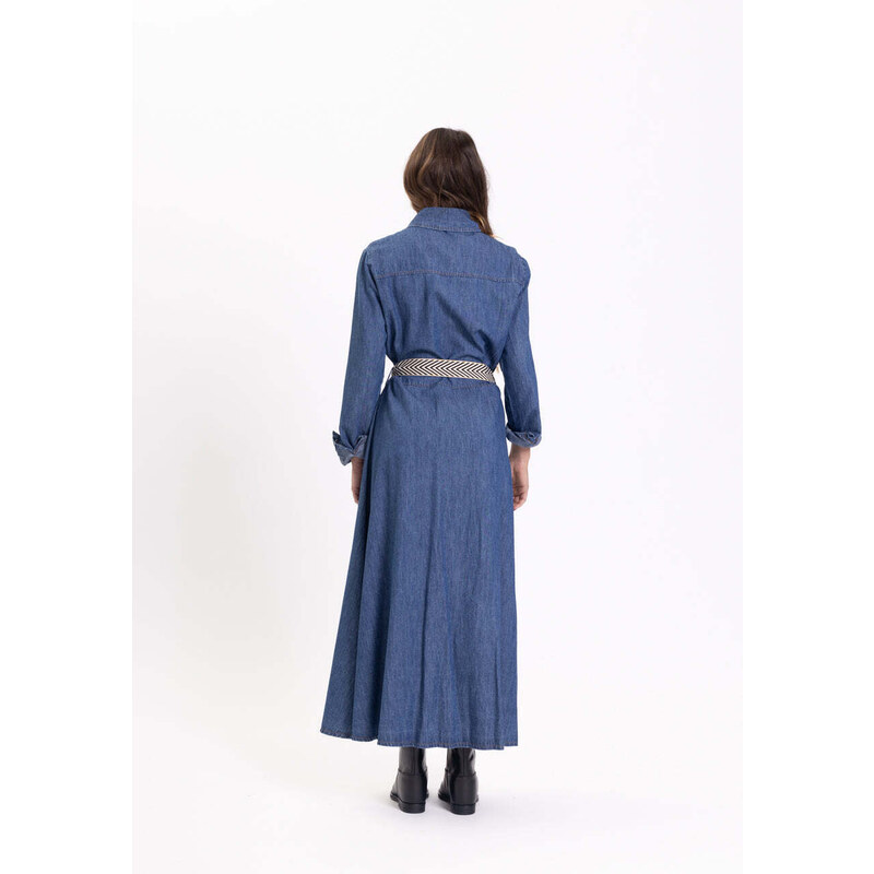 Abito Denim Elasticizzato Per Bambina | BLUKIDS - Foto 11