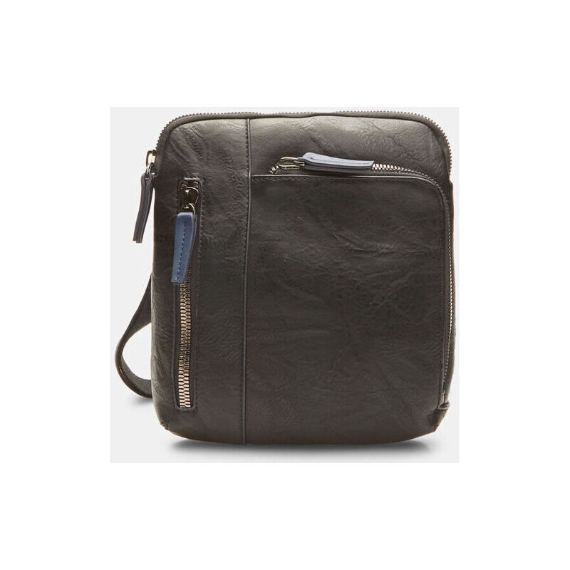COVERI borsello uomo borsa tracolla pelle nylon nero blu lavoro sport piccolo