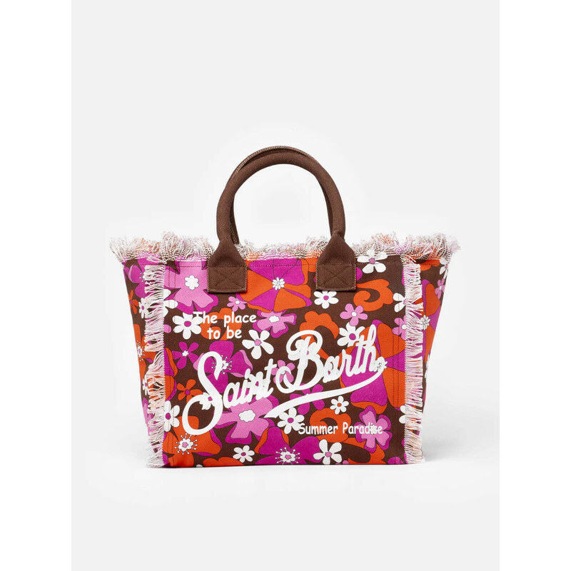 Borsa mare MC2 Saint Barth in Tela Floreale