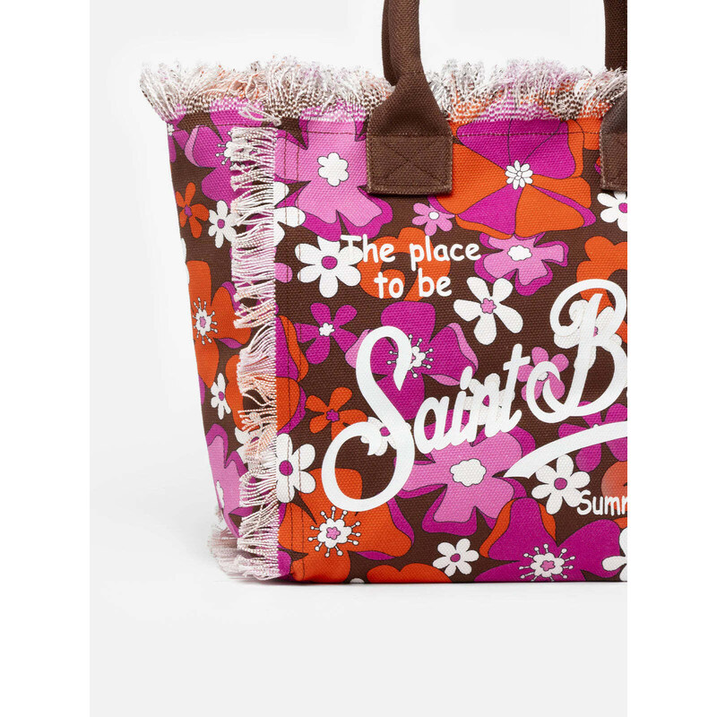 Borsa mare MC2 Saint Barth in Tela Floreale