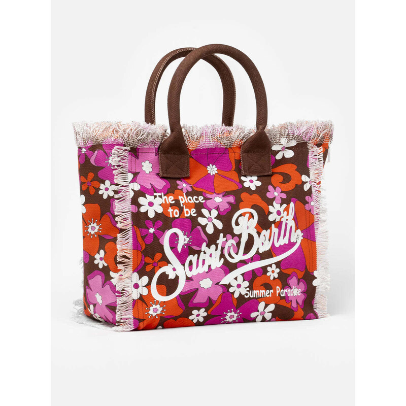 Borsa mare MC2 Saint Barth in Tela Floreale