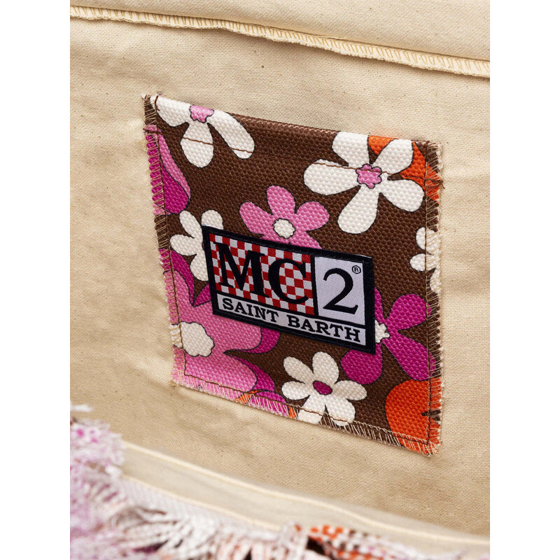 Borsa mare MC2 Saint Barth in Tela Floreale