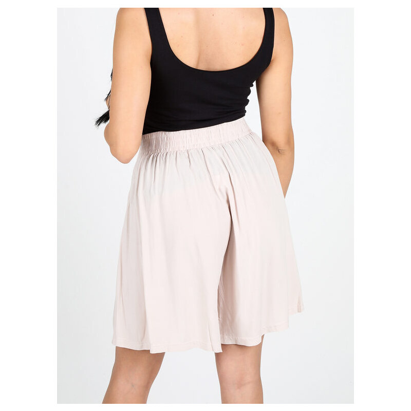Solada Shorts Donna In Cotone a Gamba Larga Beige Taglia M/l
