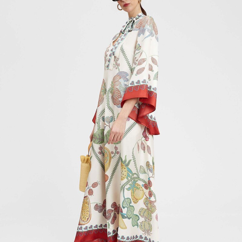 La DoubleJ Dresses gend - Magnifico Dress Grenadilla Placée Off White XS 100% Silk
