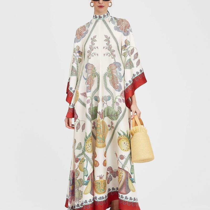 La DoubleJ Dresses gend - Magnifico Dress Grenadilla Placée Off White XS 100% Silk