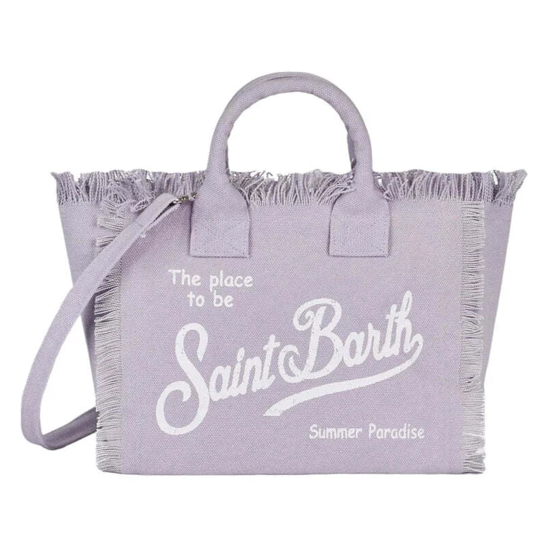 Mc2 Saint Barth Borse in lino con frange COLETTE 01189H