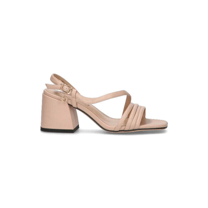 Sandales Braccialini En Cuir Blanc - Taille 36 - Avec Lanière Arrière - Neuf Avec Emballage