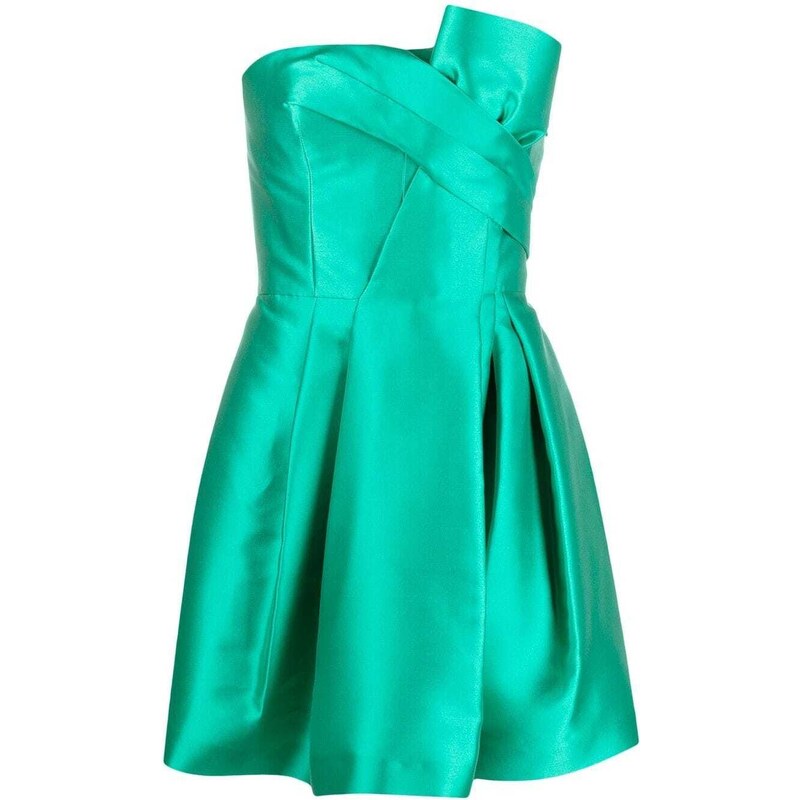ALBERTA FERRETTI Abito verde smeraldo satinato