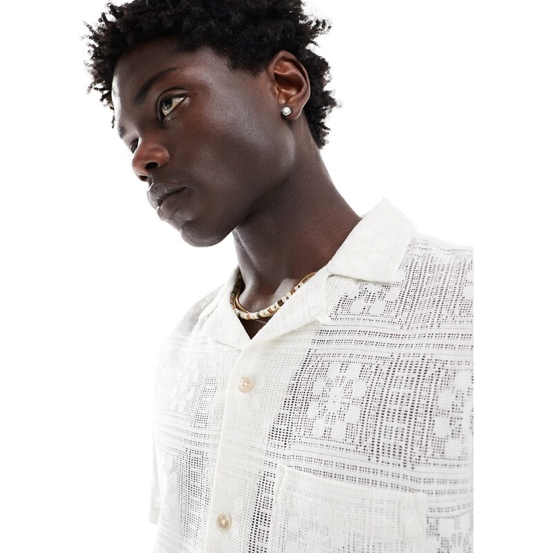 Bamboo Cay Camicia Hawaiana Uomo – Maniche Corte, Ricamo Pappagallo, Vestibilità Rilassata - 2