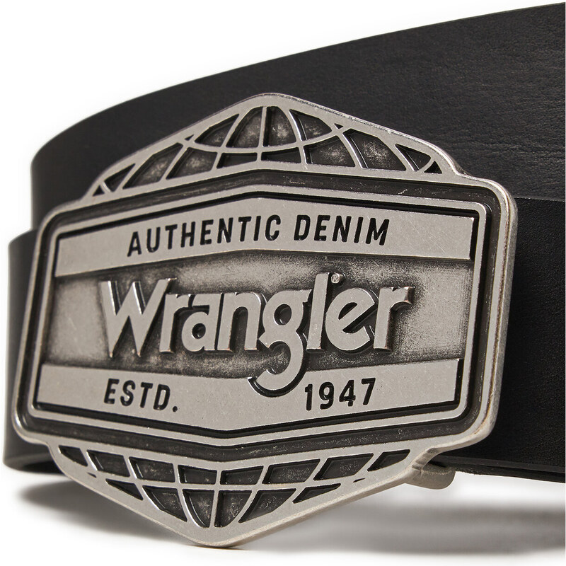 Cintura Wrangler Rugged Uomo In Pelle Pieno Fiore Marrone: Design Classico Con Fibbia Vissuta, Taglia Regolabile