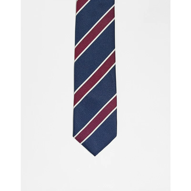Cravate Homme à Rayures Fines – Bianca E Rosa, 100% Soie Jacquard Made In Italy, Neuve Avec étiquettes