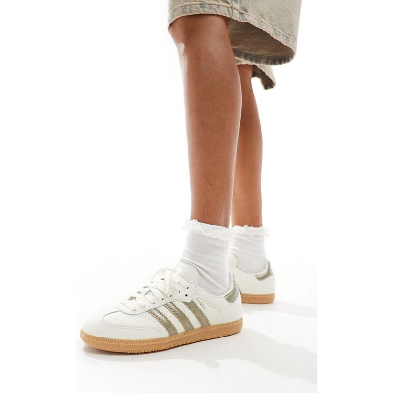 adidas Originals Samba Sneakers bianco sporco e oro Stileo