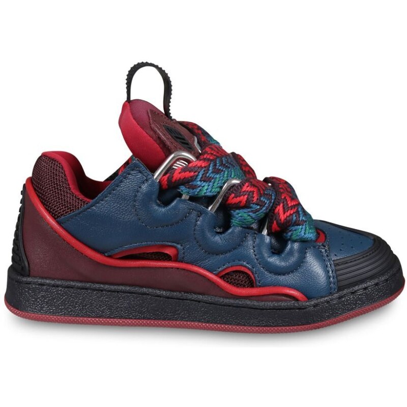 LANVIN KIDS SNEAKERS CURB ROSSO/BLU