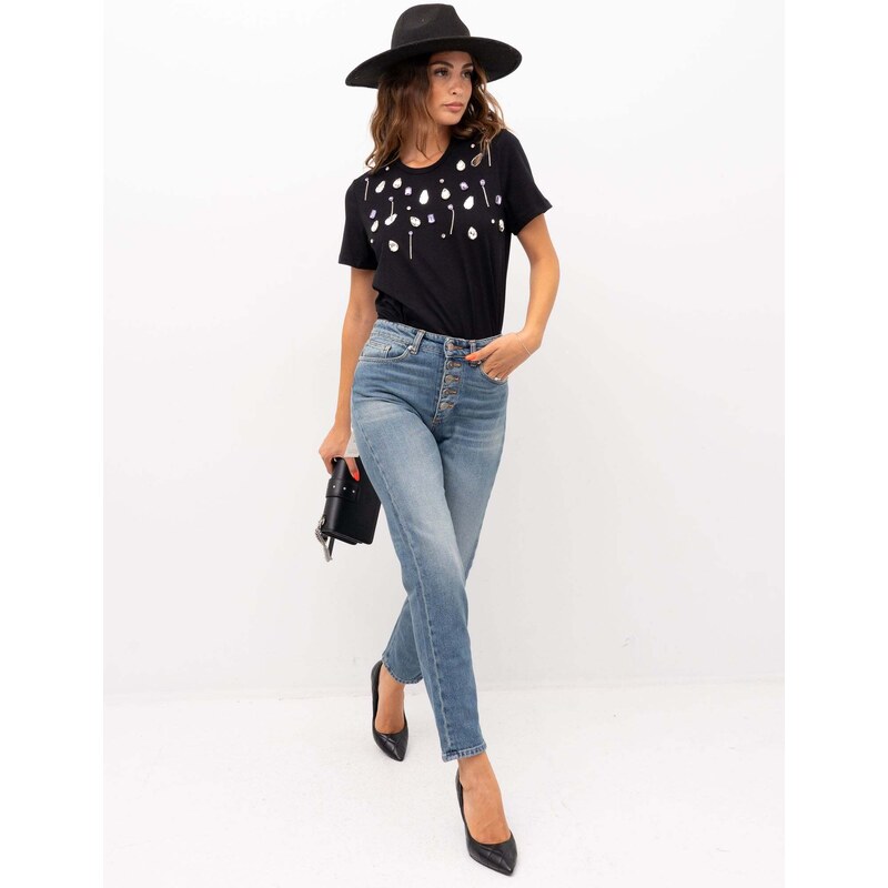 Vicolo Jeans Pantaloni Neri Con Strass Jeans Neri Con Strass Store