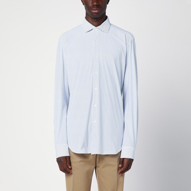 XACUS Camicia Active a righe blu in popeline