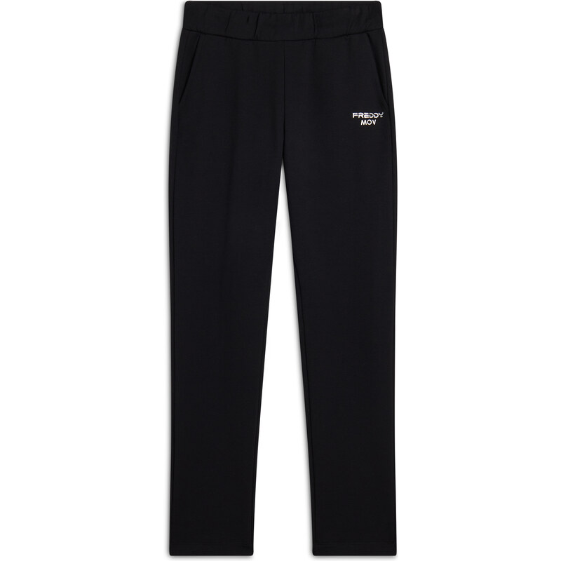 Freddy Pantaloni donna in felpa garzata con Spacchi sul fondo