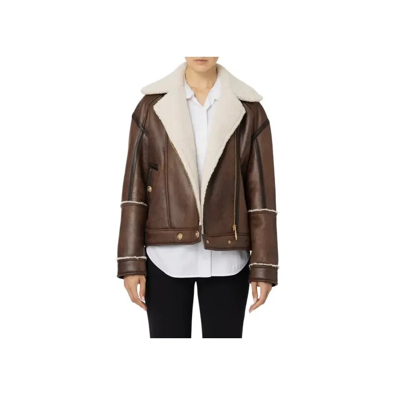 Giacca Elisabetta Franchi CP60A effetto pelle cuoio Taglia 40  Elisabetta Franchi