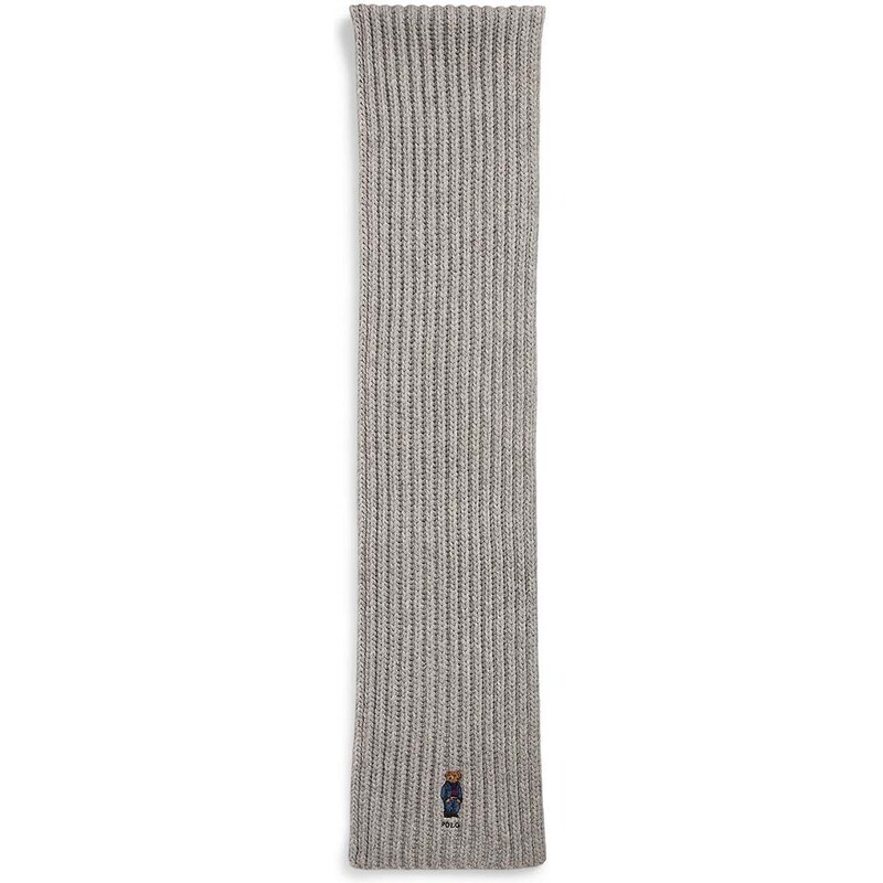 Polo Ralph Lauren sciarpa in lana colore grigio 455931877