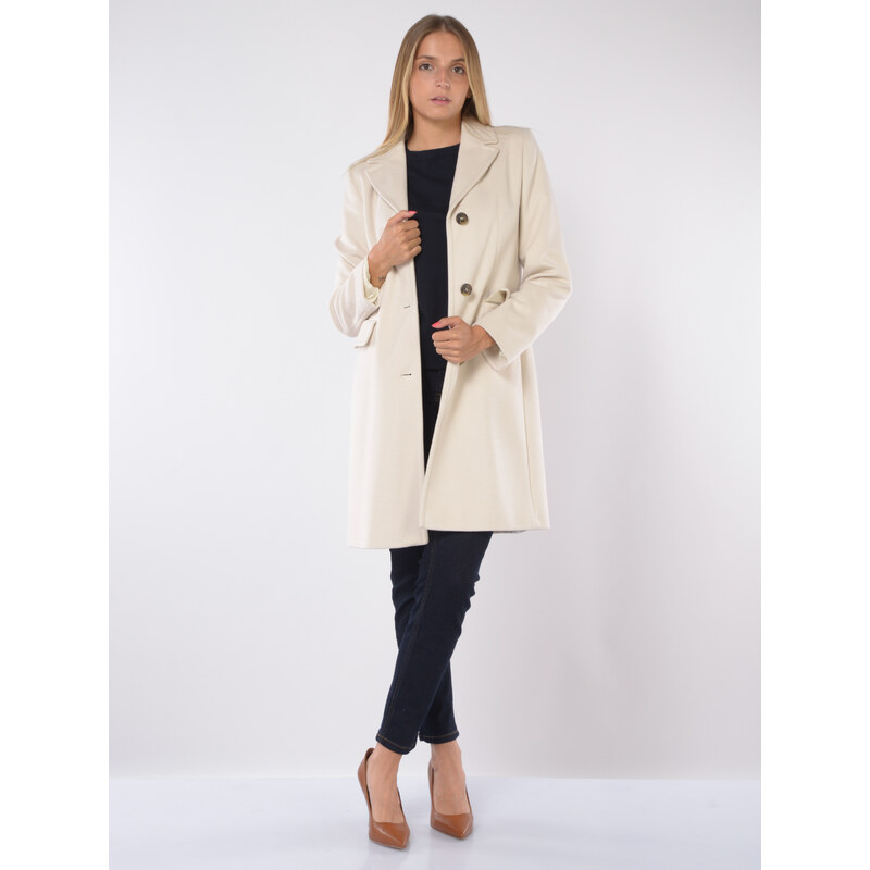cappotto da donna Emme By Marella microrigato a monopetto