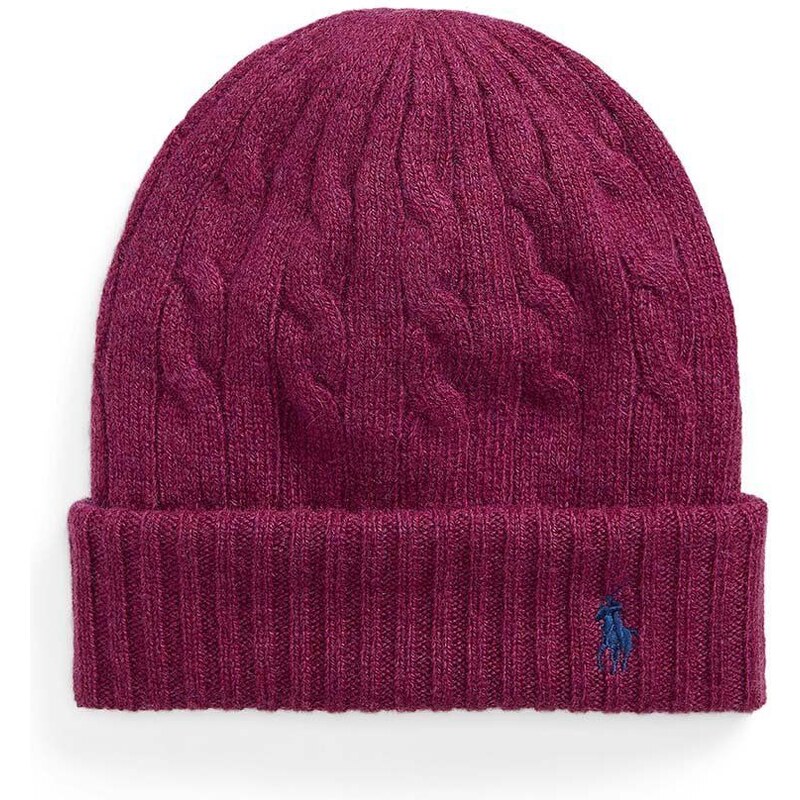Polo Ralph Lauren berretto in lana colore violetto 455956315