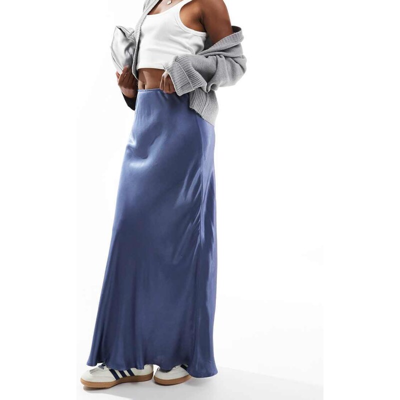 Asos Gonna Lunga Celeste ASOS DESIGN Gonna Lunga In Chiffon Con