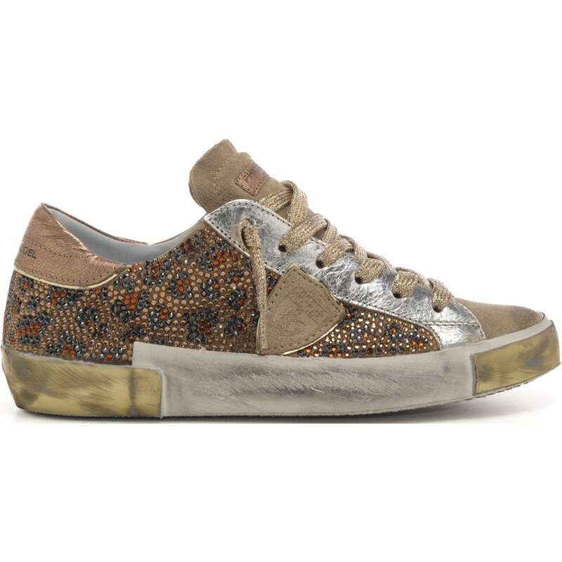 Philippe Model sneakers da donna prsx low woman con strass e