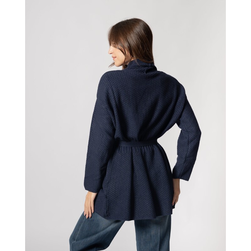 SUIJO Giacca cintura Blu