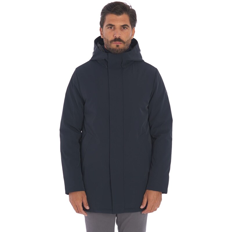 PIUMINO LUNGO PEOPLE OF SHIBUYA CON CAPPUCCIO AKU, Colore Blu