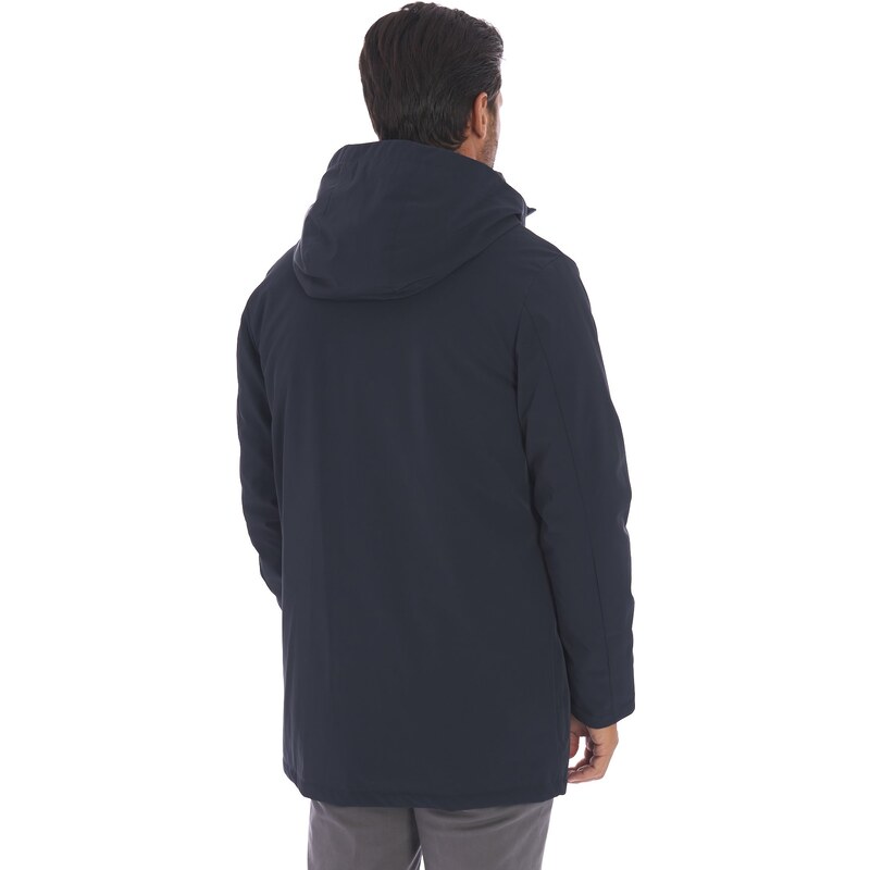 PIUMINO LUNGO PEOPLE OF SHIBUYA CON CAPPUCCIO AKU, Colore Blu